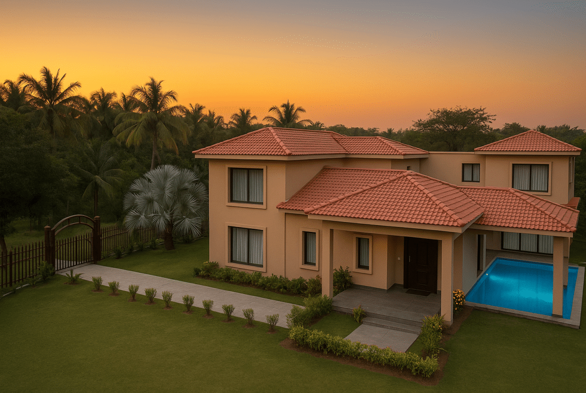 vedic village farm bungalow price in 1.65 Crores